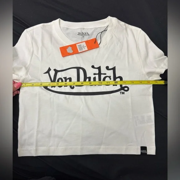 Von Dutch White cropped T-Shirt - Picture 3 of 3